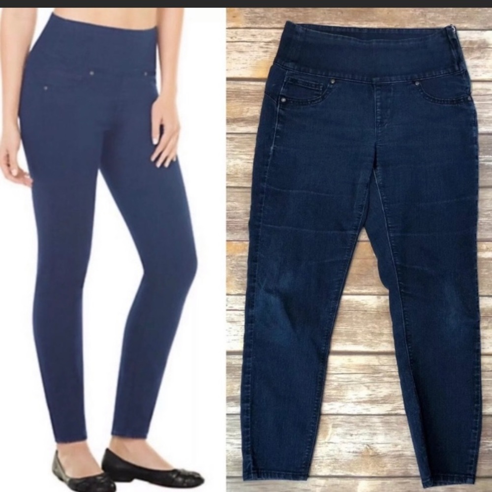 Spanx pull on jeans style Alexia size XL. Dark wash